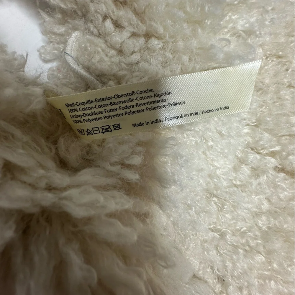 NWT FP One Noelle Sherpa Vest in ivory/black xs